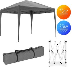 Градински павилион 3х3 м с автоматично разгъващ се покрив Сив