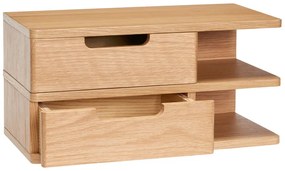 Висящо нощно шкафче с рафтове от дъб в естествен цвят Öppen - Hübsch