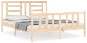 3192886 vidaXL Рамка за легло с табла 5FT King Size масивно дърво