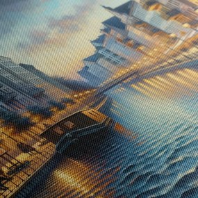 Картина на платно – Романтичен град край вода