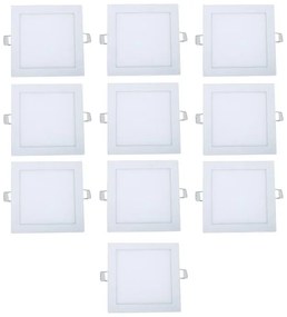 Комплект 10 броя LED панел, квадрат, 25W, 220V с включен драйвър
