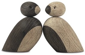 Комплект от 2 статуетки от масивна дъбова дървесина Pair of Sparrows - Kay Bojesen Denmark