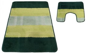 Комплект от две части с противоплъзгащи постелки в зелено 50 cm x 80 cm + 40 cm x 50 cm