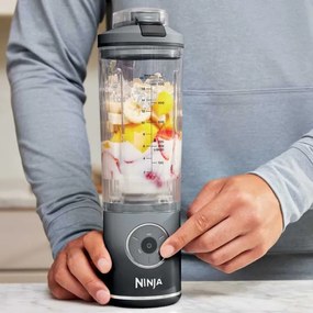 Преносим блендер Ninja Blast Max BC251EUGY, 14.4W, 11.1V, 570 мл, 19000 об/мин, Трошене на лед, До 25 цикъла, Без BPA, Сив