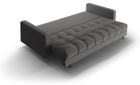 Тъмносив разтегателен диван с място за съхранение от букле 222 cm Bali – Cosmopolitan Design