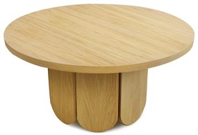 Кръгла маса за кафе от дъб в естествен цвят 78x78 cm Soft - Woodman