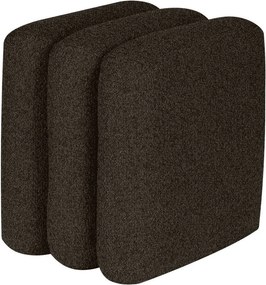 Кафява табуретка от прежда с примки от букле Radd – noo.ma