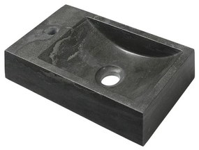 Черен каменен малък умивалник 40x22 cm Blok – Sapho