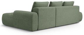 Зелен сгъваем/с място за съхранение ъглов диван (десен ъгъл) Linz – Cosmopolitan Design