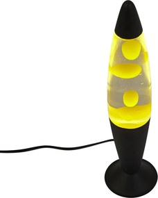 Лампа лава прозрачна с жълт восък, включително LED - Molten Lava