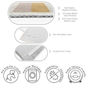 Килим подходящ за пране 120x180 cm Rosy Bandas – Mila Home