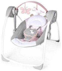 Люлеещ се стол Ingenuity Compact Swing - Flora Светло розово