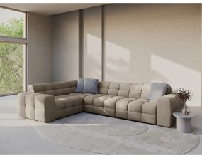 Кафяв ъглов диван (ляв ъгъл/L форма) Kendal – Micadoni