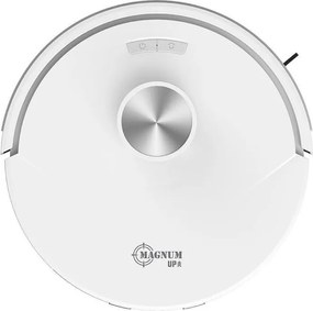 Прахосмукачка робот MAGNUM UP, 45W, 20000Pa, 180 мин, 230 мл, Прозрачен автоматичен контейнер, SMART сензори, Мокро/сухо, Бял
