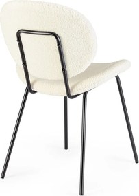 Бял тапициран трапезен стол Maddie – Yes Everyday