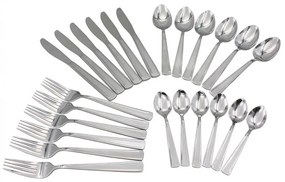 Комплект прибори за хранене ZEPHYR ZP 1512 AE SM, 24 части, Неръждаема стомана, Сребрист