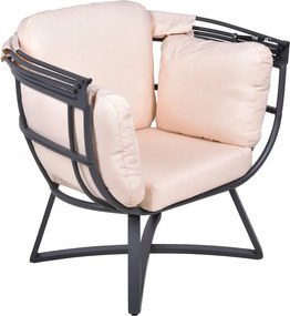 Бежово метално градинско кресло Delos – Garden Pleasure