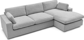 Светлосив ъглов диван Belair – Bobochic Paris