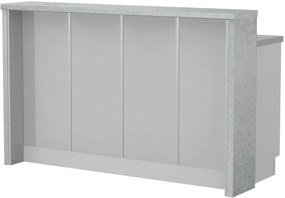 Островна кухненска пейка Modena-Length: 160 cm.-Gray light-Chromix Silver
