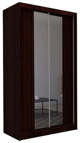 Шкаф с плъзгащи врати и огледало TOMASO, 150x216x61, венге