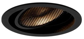 Интелигентен вграден прожектор черен регулируем вкл. Wifi GU10 111mm - Coop 111 Honey