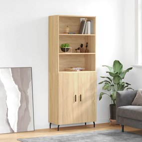 3189272 vidaXL Висок шкаф, дъб сонома, 69,5x34x180 см, инженерно дърво