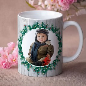 Коледна чаша със снимка