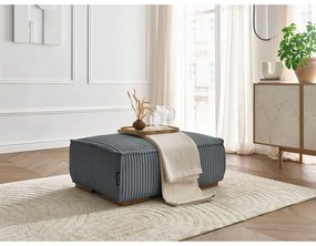 Тъмносива табуретка от рипсено кадифе Chelsea – Bobochic Paris