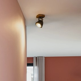 Индустриален прожектор стомана с дърво наклоняем - Emado