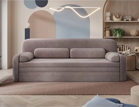 Кафяв разтегателен диван с място за съхранение от рипсено кадифе 236 cm Elioss – ELTAP