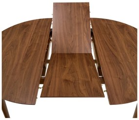 Кръгла сгъваема трапезна маса с допълнителна плоча от декор от орех ø 115 cm Montreux – Actona