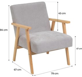 Сиво шенилово кресло Vintage – Casa Selección