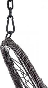 Черен висящ стол формата на сълза Madera