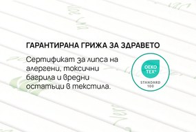 Топ матрак isleep, Smart Topper Aloe, 82x190x3, Мек, Мемори пяна