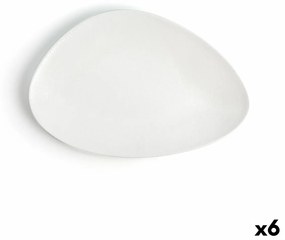 Lame plaat Ariane Antracita Триъгълна Керамика Бял (Ø 29 cm) (6 броя)