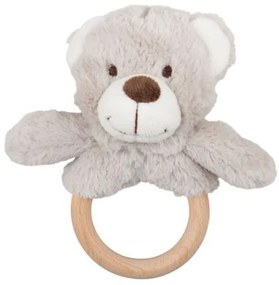 Bigjigs - Дървен бебешки ринг - Меченце