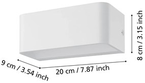 Бяла LED стенна лампа SANIA 4 – EGLO