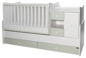LORELLI Classic Трансформиращо се легло-люлка 190/72 см. MINI MAX БЯЛО/MILKY GREEN