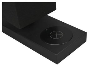 Матовочерна настолна лампа с безжично зарядно устройство (височина 35 см) Haley - Trio