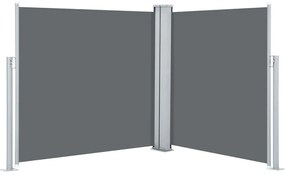 48444 vidaXL Прибираща се странична тента, антрацит, 100x600 см