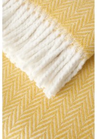 Меденожълто одеяло със съдържание на памук , 140 x 180 cm Skyline - Euromant