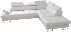 Ъглов диван Gelito LTHR-Leuko-Right
