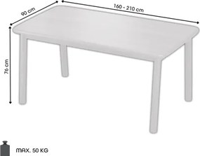 РОДЭРИЦ Избелен дъб 160x90 cm (+1 вложка 50 cm) - ДЪРВЕНА МАСА В БОХО/СКАНДИНАВСКИ СТИЛ РАЗТЕГАТЕЛНА ДО 210 CM!