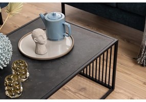 Черна масичка за кафе със стъклен плот 60x120 cm Strington - Actona