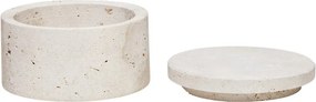Декоративна каменна кутия за съхранение в естествен цвят ø 14x8 cm Tibor – Premier Housewares