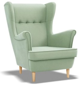 Модерен удобен фотьойл в светлозелено