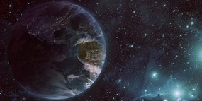 Картина на платно – Планета в космоса