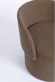 Кафяво-сива табуретка от прежда с примки от букле Anthea – Yes Everyday