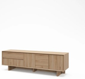 Маса за телевизор от дъбов декор в естествен цвят 180x55x45 cm Carpi – Marckeric