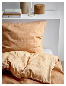 Оранжево памучно спално бельо от сатен за единично легло 140x200 cm Infinity - Södahl
